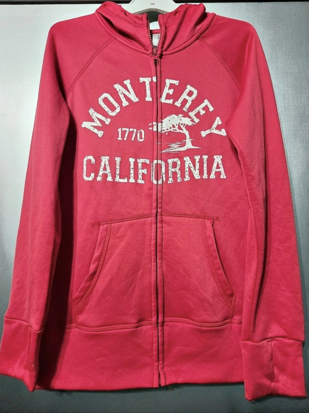 Teemax Monterey California 1770 Full-Zip Hoodie in Dark Pink